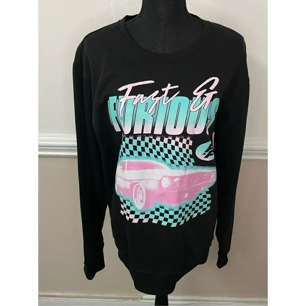 NWT Fast & Furious Men’s Fleece Crewneck Pullover Size Medium